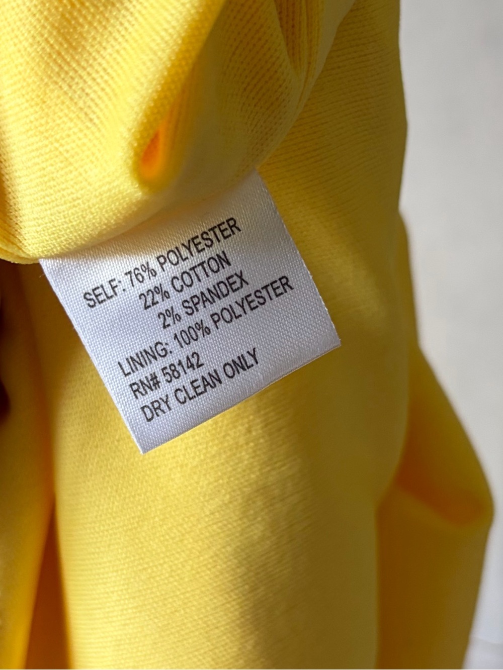 London Times One-Shoulder Eyelet Dress in Bright Yellow with Shoulder Bow - Picture 10 of 10